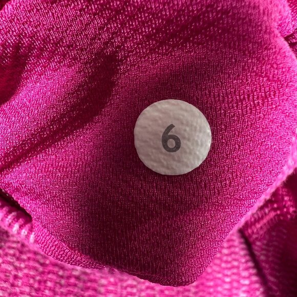 Lululemon Womens Pink Base Runner 1/2 Zip Mini Check Pique Raspberry Top Size 6 - Picture 11 of 15